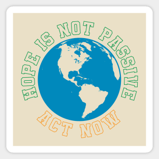 Hope Is Not Passive No More Blah Blah Blah. Greta Thunberg COP26 Sticker